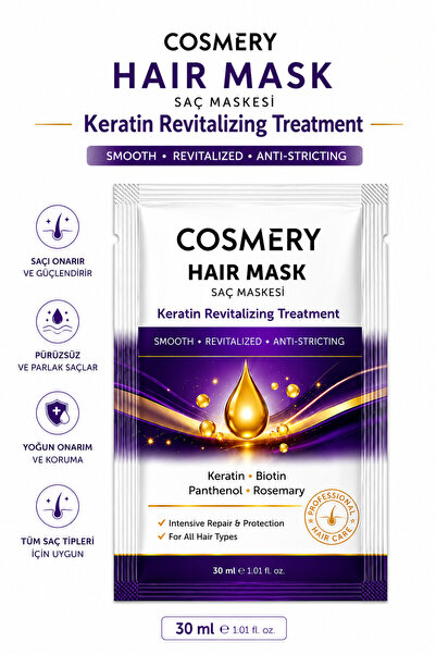 Cosmery Keratinli Saç Maskesi, 30 ML
