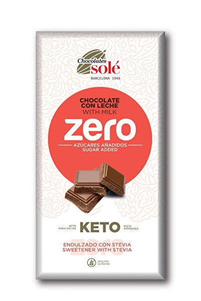 Chocolates Sole Ciocolată cu lapte cu minim 39% cacao, cu stevia, 100g