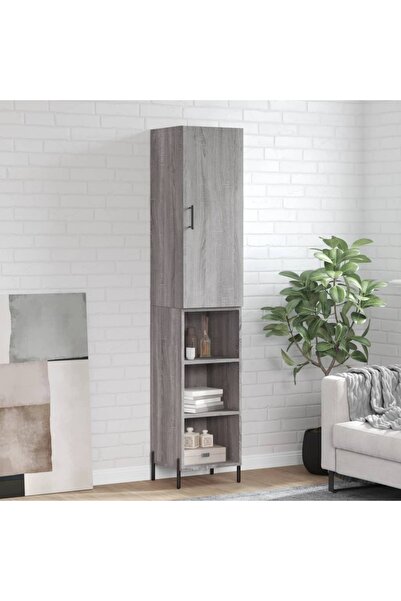 Concept Dulap înalt, gri sonoma, 34,5x34x180 cm, lemn prelucrat