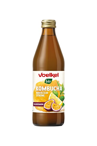 Voelkel Băutură Kombucha Organică cu Fructul Pasiunii și Lămâie, 330ml