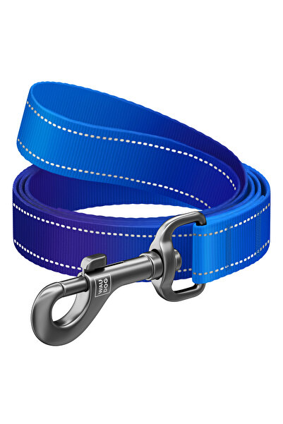 WAUDOG Lesă de câine din nailon reflectorizant, albastră, M, 122 cm, 20 mm