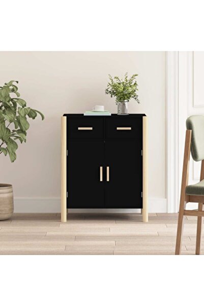 Concept Servantă, negru, 62x38x75 cm, lemn prelucrat