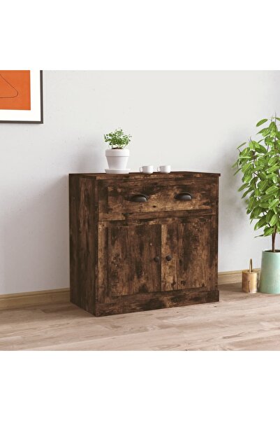 Concept Servantă, stejar afumat, 70x35,5x67,5 cm, lemn prelucrat