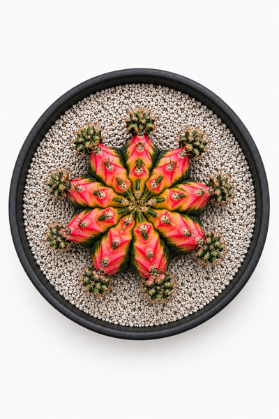 Mialys Pembe Kaktüs İthal Gymnocalycium Multicolor Variegated Yavrulu Nadir T...
