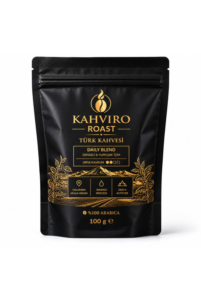 Kahviro Roast Premium Türk Kahvesi 100 Gr %100 Arabica Orta Kavrum Bol Köpükl...