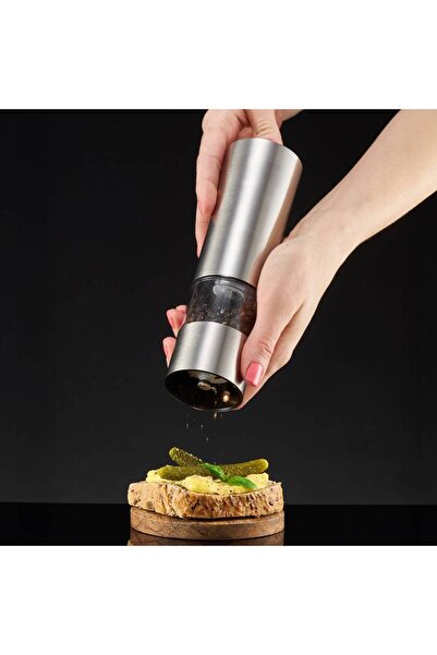 Ambition Electric salt and pepper mill, silver, Steel