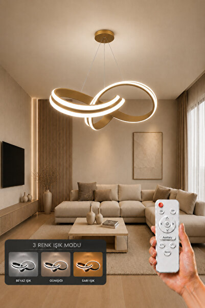 AvizeGO Arona LED Sarkıt Avize 3 Renk Kumandalı