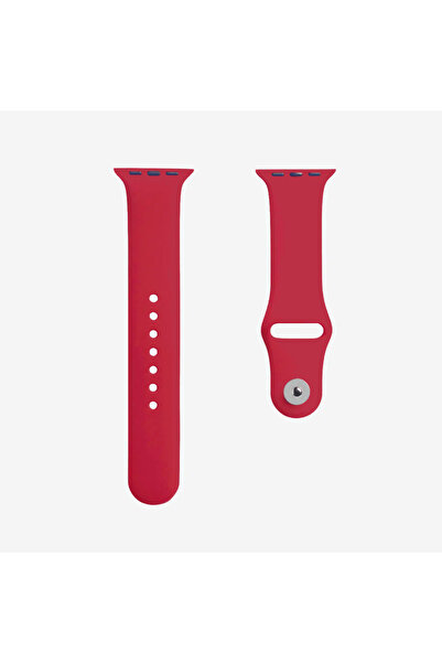 Quse Apple Watch 46/45/44mm & Series 1-3 42mm ile Uyumlu Silikon Kordon – Viş...