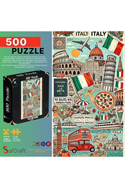 Soi Craft 500 Piece Puzzle Journey to the Heart of Italy # 202