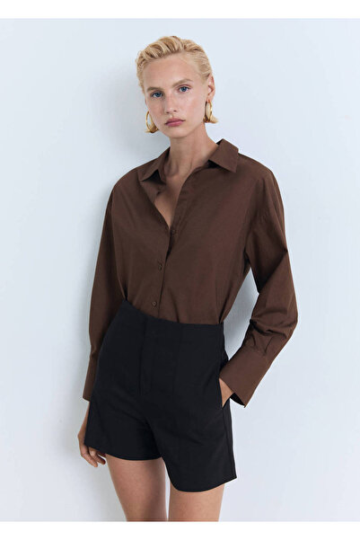 MANGO Woman Gerade geschnittene Shorts mit hoher Taille