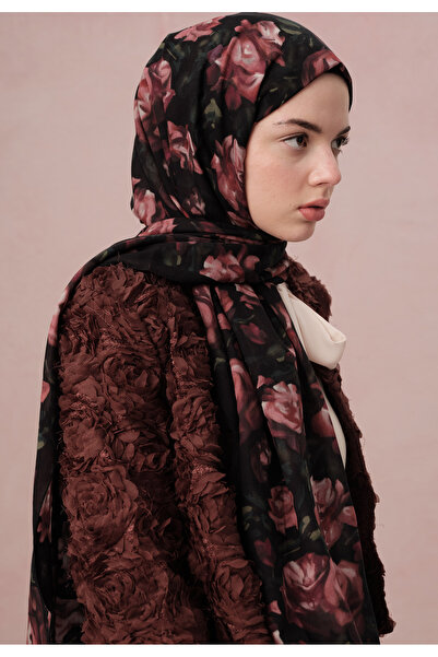 Freshscarfs Wıld Rose Desen Vual Şal Gülkurusu