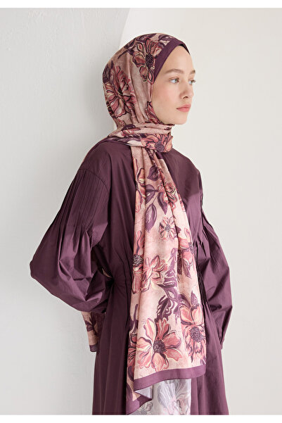 Freshscarfs Gül Kurusu Jasmıne Floş Viskon Şal