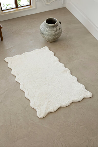 İrya Scallop Single Bath Mat Bamboo 60X100 Ecru