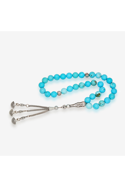 OEMS A stainless rosary made of howlite stone, not turquoise