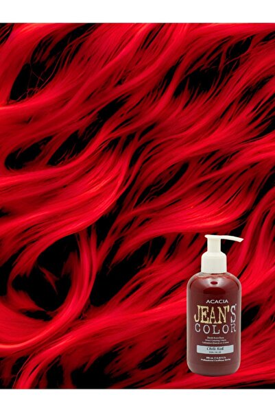 jeans color Amonyaksız Renkli Saç Boyası Biber Kızılı 250ml. Kokusuz Su Bazlı Chili Red Hair Dye