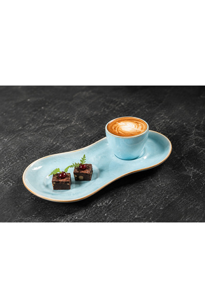 Bonna Porselen Aqua Gourmet Kahve Sunum Tabağı 25*12 cm 2 Lİ