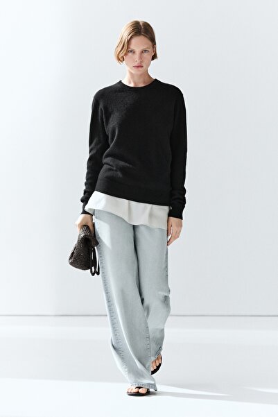 Massimo Dutti Bisiklet yaka kaşmir triko kazak