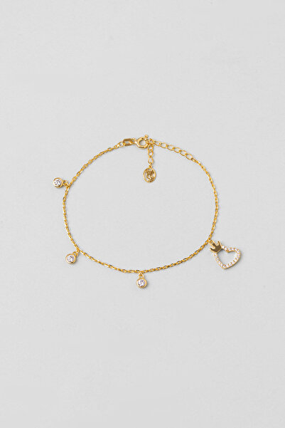 So CHIC... Queen 18 Ayar Sarı Altın Kaplama 19 Cm Gümüş Minimal Bileklik