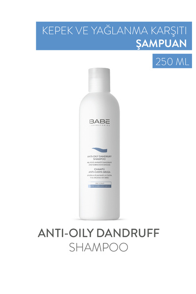 Babe Laboratorios Anti-Oily Dandruff Shampoo 250ml - Dandruff Shampoo for Oil...