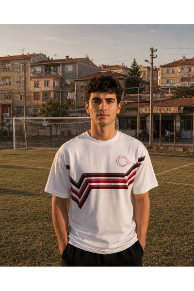 VEK Ρετρό Υπερμεγέθη Τουρκικό T-Shirt Ειδικού Σχεδιασμού