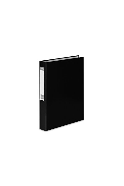 VauPe Caiet mecanic cu copertă rigidă din PP, 4 inele, 40 mm, 057 negru