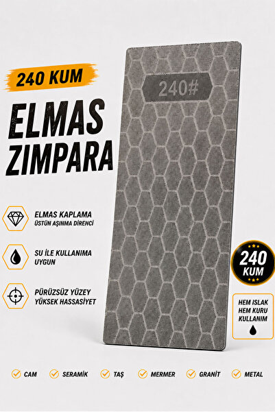 Badem10 Elmas Zımpara Diski 240 Kum P240 Seramik Granit Mermer Taş Yüzey Taşl...