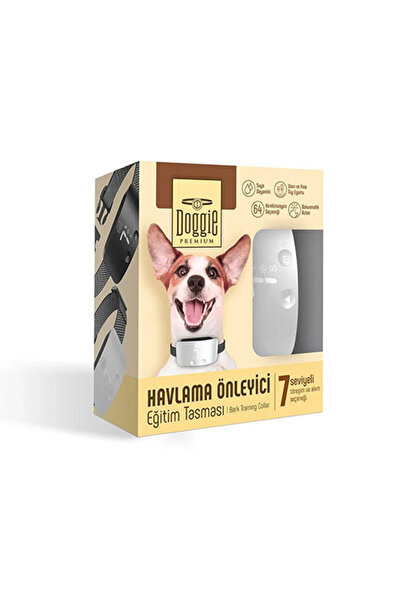 Doggie Beyaz Eğitim Tasması - Ayarlanabilir Titreşim ve Sesli Kontrol