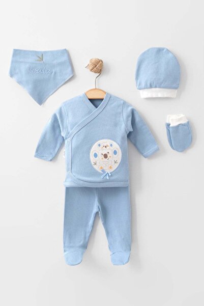 ZEYNUKO Baby Koala Patterned 100% P Cotton 5-Piece 0-3 Months Newborn Hospita...