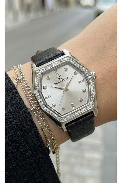 Daniel Klein Premium Black Leather Watch for Women DK.1.14114-1