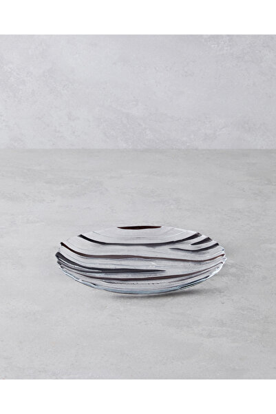 English Home Terra Cam Pasta Tabağı 21 cm Kahverengi-Siyah