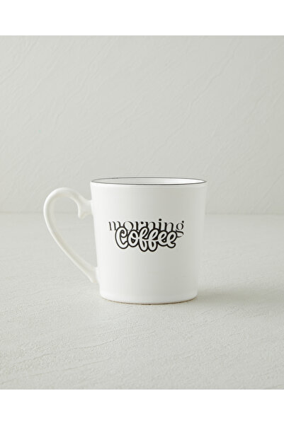 English Home Morning Coffee Seramik Kupa 330 ml Siyah - Beyaz