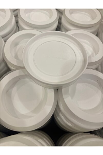 VERKFİ 2 Pieces Gray Vacuum Jar Lid - Timeless Elysia Pasabahce 8 cm Diameter