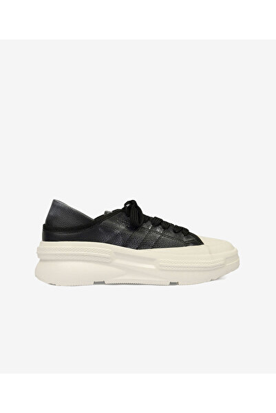 Greyder Kadın Siyah Beyaz Hakiki Deri Sneaker Ayakkabı 4Y2SA33400