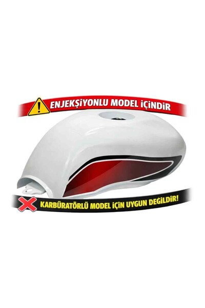 SEVGENT Mondial Mg 100-125İ Superboy Benzin Deposu Beyaz (Enjeksiyonlu)