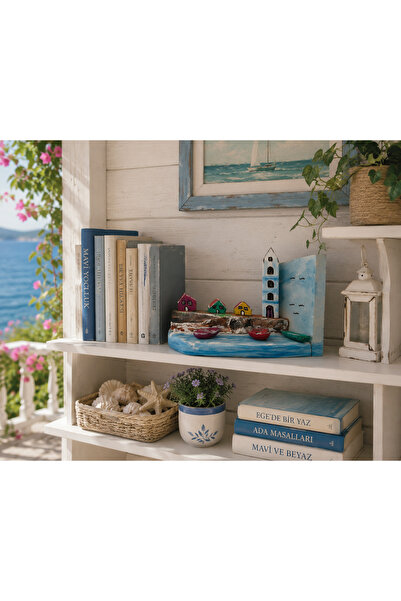ELSA Special Design Wooden Book Holder with Sea Town Theme
