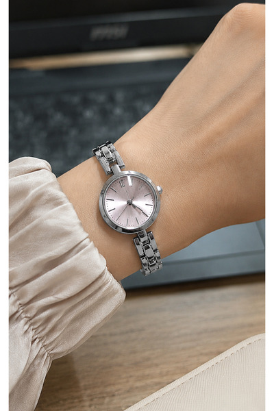 DARK BLANC Pembe kadran minimal kadin kol saati