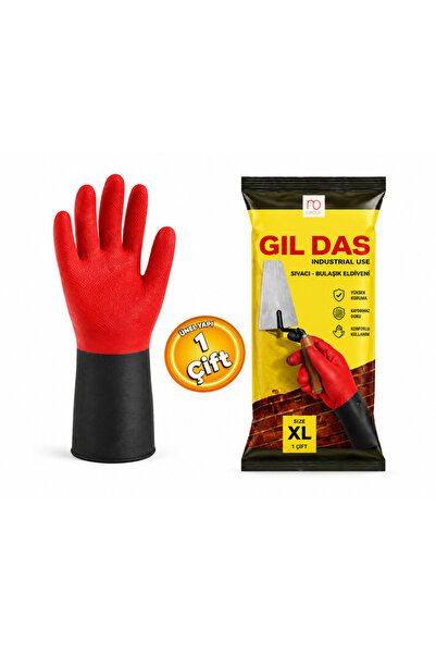 GIL DAS Çift Renkli Endüstriyel Sıvacı Bulaşık Eldiveni 1 Çift XL Beden