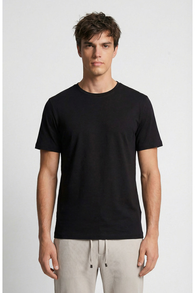 Network N-Tech Comfort Siyah Basic T-shirt