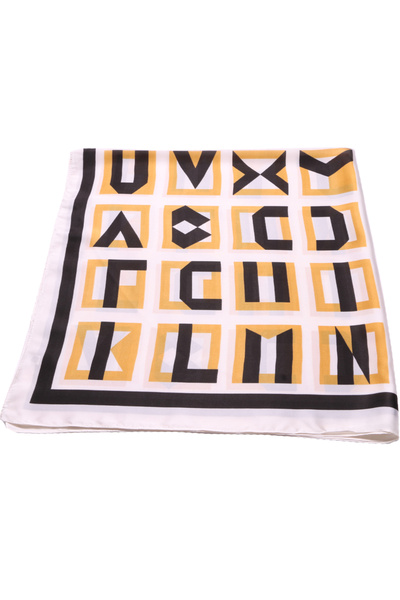 Joolar Esarfa dama, de plaja sau promenada, 90 x 90, imprimeu patrate colorbl...