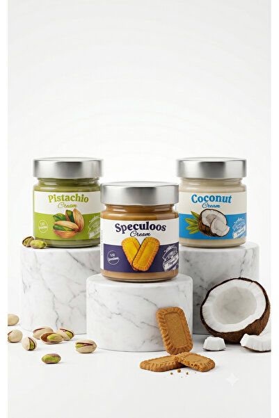 Frapella Hindistan Cevizi Kreması, Antep Fıstık Kreması, Bisküvi Kreması 3 Adet x 220 Gr.
