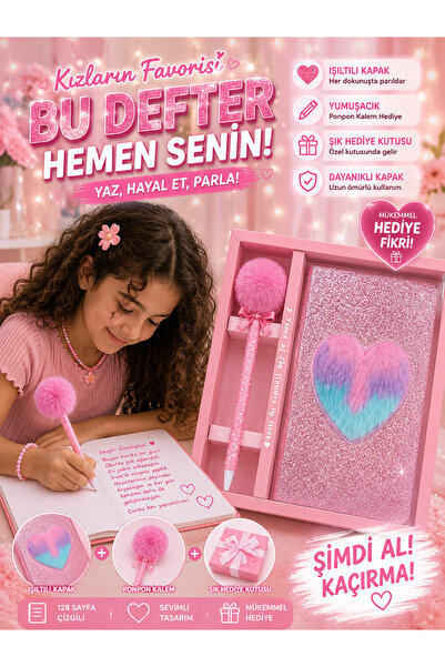 ideal STORE Simli Kapak Özel Tasarım Defter Kalem Seti