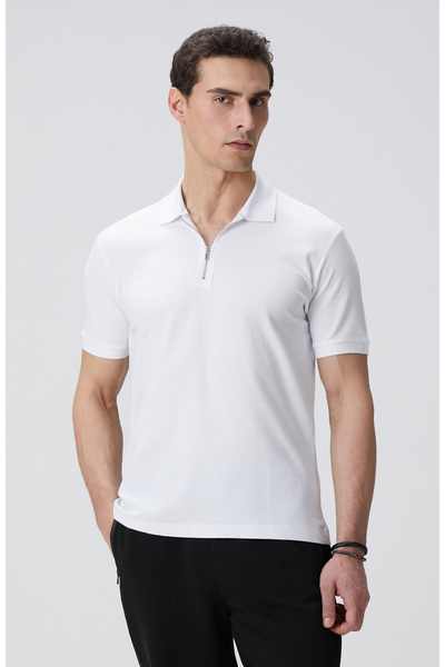 Network Beyaz Polo Yaka T-shirt