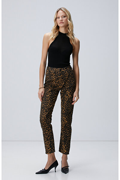 Network Straight Fit Desenli Denim Pantolon