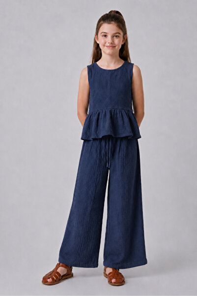 Angel&Co. Girls Clothing Bluză și pantaloni din muselină pentru fete, set de ...