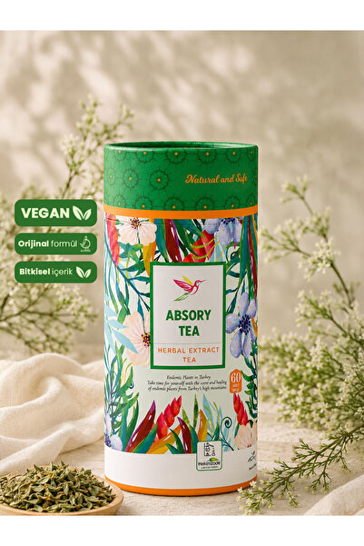 Hekimzade ABSORBY TEA PAKET ÇAY - Bodur Otu İçeren Bitkisel Karışım 60 Adet (...