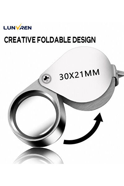 Choice Mini Folding Magnifier,30X Portable Handheld Pocket Magnifier Folding ...