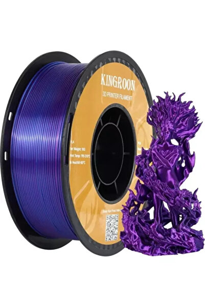 KINGROON Çift Renkli Silk PLA Filament - Mavi Kırmızı (Mor Geçişli) - 1.75mm ...
