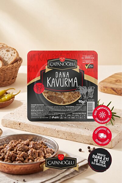 Çapanoğlu Katkısız Dana Kavurma 90 gr Dilimli Pratik Hızlı Lezzet Yöresel Vak...