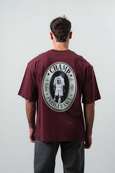 Respire Tricou supradimensionat Zidane, bordo