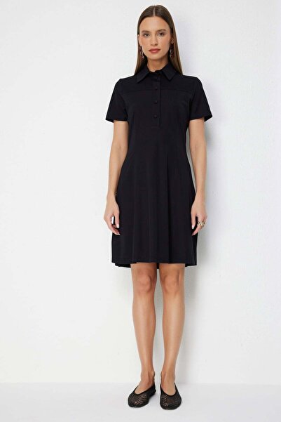 ON Rochie mini cu maneci scurte cu decolteu polo